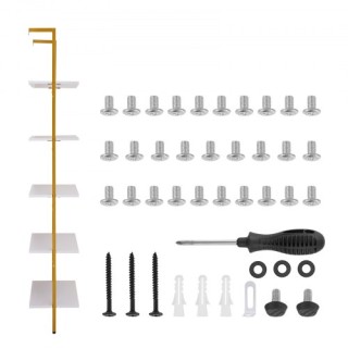 VEVOR  Ράφι Τετράγωνου Σωλήνα 5 Επιπέδων 24x11.8in Τοίχου Χρυσό Λευ...