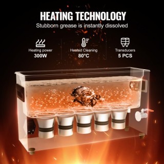 VEVOR Καθαριστής Υπερήχων 10L 300W με Χρονοδιακόπτη & Θερμαντήρα S... VEVOR Καθαριστής Υπερήχων 10L 300W με Χρονοδιακόπτη & Θερμαντήρα S...