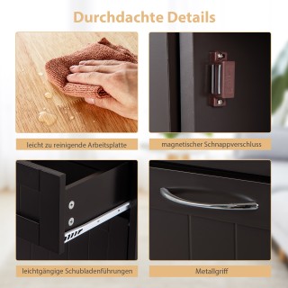 Costway Ντουλάπι Κουζίνας με 42L Κάδο Απορριμμάτων, Πάγκο, 2 Συρτάρ...