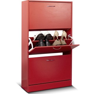 BAKAJI Ντουλάπα παπουτσιών 3 φύλλων με ράφια διπλού βάθους με λαβή... BAKAJI Ντουλάπα παπουτσιών 3 φύλλων με ράφια διπλού βάθους με λαβή...