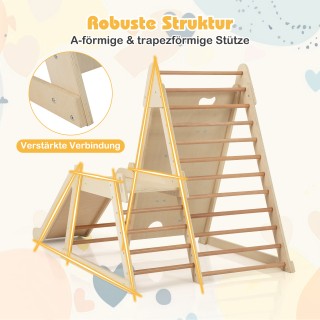 Costway 3-σε-1 Σκάλα Αναρρίχησης & Τοίχος Αναρρίχησης & Τσουλήθρα Ε...