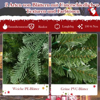 Costway 360 εκ. Τεχνητό Χριστουγεννιάτικο Δέντρο με Γρήγορη Σύνδεση...