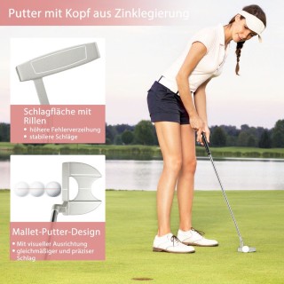 Costway Σετ Γυναικείων Μπαστουνιών Γκολφ 9 Τεμαχίων με Ελαφρύ Άξον... Costway Σετ Γυναικείων Μπαστουνιών Γκολφ 9 Τεμαχίων με Ελαφρύ Άξον...