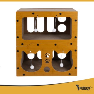 Purlov Ονυχοδρόμιο Γάτας 3-σε-1 διώροφο σπιτάκι 27017