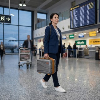 PROVITERA Σετ 4 Βαλίτσες Σκληρού Κελύφους από Πολυπροπυλένιο σε Γκρ...