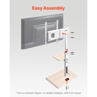 VEVOR Κινητό Τρόλεϊ Τηλεόρασης για Οθόνες 32-70 ιντσών έως 40 κιλά ...