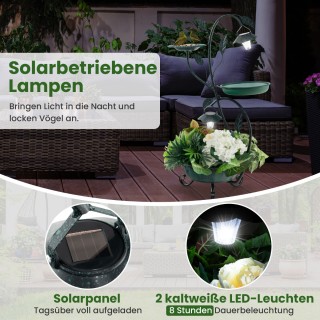 Costway Ποτίστρα πουλιών με ηλιακό φωτισμό, μπανιέρα πουλιών, ταΐσ... Costway Ποτίστρα πουλιών με ηλιακό φωτισμό, μπανιέρα πουλιών, ταΐσ...