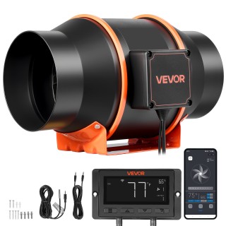 VEVOR Ανεμιστήρας Αγωγού 683 m³/h 152,4 mm με EC Κινητήρα, 10 Ταχύτ... VEVOR Ανεμιστήρας Αγωγού 683 m³/h 152,4 mm με EC Κινητήρα, 10 Ταχύτ...
