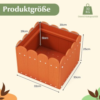 Costway Πορτοκαλί Ανθεκτική Γλάστρα Κήπου HDPE 32x30x25 εκ. GT4115YW-2 Costway Πορτοκαλί Ανθεκτική Γλάστρα Κήπου HDPE 32x30x25 εκ. GT4115YW-2