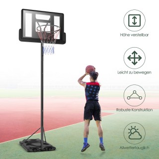 Costway  Ρυθμιζόμενη και Ανθεκτική Μπασκέτα για Όλη την Οικογένεια ...