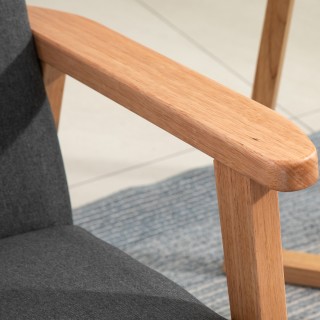 HOMCOM Πολυθρόνα για Σαλόνι Στυλ Vintage Επενδυμένη με Ξύλινα Μπράτ... HOMCOM Πολυθρόνα για Σαλόνι Στυλ Vintage Επενδυμένη με Ξύλινα Μπράτ...