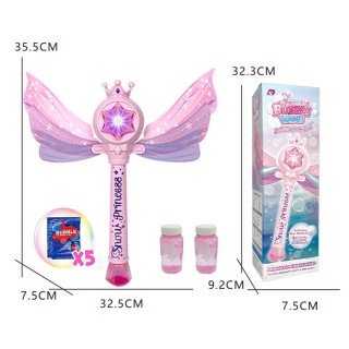BAKAJI Ηλεκτρικό Σκήπτρο Παιχνίδι για Σαπουνόφουσκες με Φώτα και Ήχ...
