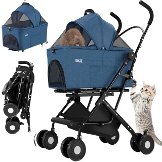 BAKAJI Καρότσι για Σκύλους και Γάτες με Αποσπώμενο Κλουβί Μεταφοράς... BAKAJI Καρότσι για Σκύλους και Γάτες με Αποσπώμενο Κλουβί Μεταφοράς...
