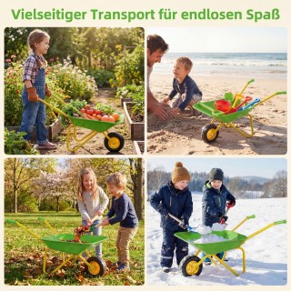 Costway Παιδικό καρότσι χειρός από πλαστικό με ελαστικά παντός εδάφ...