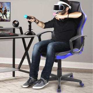 BAKAJI  Καρέκλα Πολυθρόνα Gaming Γραφείου Σπιτιού Ρυθμιζόμενη Περισ...