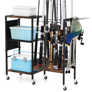 Costway Πολυλειτουργική Βάση Καλαμιών Ψαρέματος με Ρόδες και Αποθηκ... Costway Πολυλειτουργική Βάση Καλαμιών Ψαρέματος με Ρόδες και Αποθηκ...