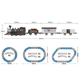 BAKAJI  Πίστα Παιδικό Τρενάκι Παιχνίδι Τρένο Ατμομηχανή Φως Ήχοι Πί...