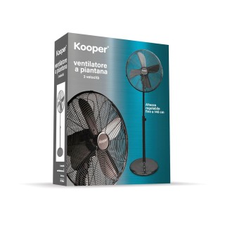 Kooper Ανεμιστήρας δαπέδου με στρογγυλή βάση 3 ταχυτήτων με ταλάντω... Kooper Ανεμιστήρας δαπέδου με στρογγυλή βάση 3 ταχυτήτων με ταλάντω...