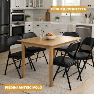 Shally Dogan Σετ 4 Μεταλλικές Μαύρες Καρέκλες με Εργονομική Σχέση κ...