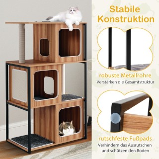 Costway Μοντέρνο Δέντρο Γάτας με Υπερυψωμένα Σημεία Παρατήρησης και...