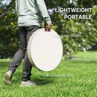 Outsunny Φορητό Ντους Κήπου 4μ με Ρυθμιζόμενους Πίδακες, Ξύλινη Όψη...