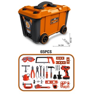 BAKAJI Παιδικός Πάγκος Εργαλείων 2 σε 1, 65 Τεμάχια, Βαλιτσάκι με Η... BAKAJI Παιδικός Πάγκος Εργαλείων 2 σε 1, 65 Τεμάχια, Βαλιτσάκι με Η...