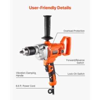 VEVOR Ηλεκτρικό Μίξερ Δραπάνου 1100W 0-850RPM FJZJBJAC1050L9D21001V2 VEVOR Ηλεκτρικό Μίξερ Δραπάνου 1100W 0-850RPM FJZJBJAC1050L9D21001V2