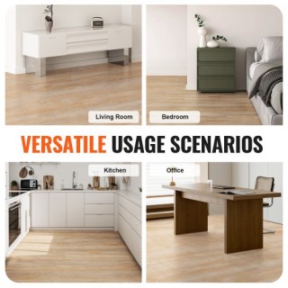 Πλακάκια Βινυλίου VEVOR 1220x185mm, 10τμχ, 5.5mm, Φυσικό Ξύλο, Εύκο...