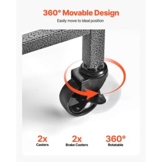 VEVOR Κινητό Ράφι Οργάνωσης Καλάμιων Ψαρέματος με ρόδες ZLKYLZYCWJ1...