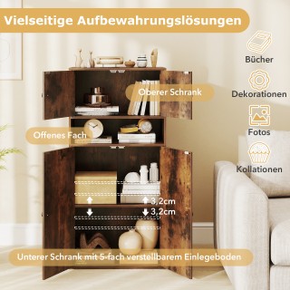 Costway Βιβλιοθήκη με 4 Πόρτες και Ρυθμιζόμενα Ράφια 111 x 54 x 30 ... Costway Βιβλιοθήκη με 4 Πόρτες και Ρυθμιζόμενα Ράφια 111 x 54 x 30 ...