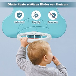 Costway  Παιδική Χαρά 3 σε 1 με Ρυθμιζόμενο Καλάθι Μπάσκετ, Ποδοσφα...