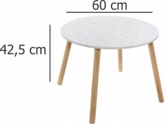 Παιδικό τραπέζι λευκό με αστέρια Διάμετρος 60 cm 127152D Atmosphera Παιδικό τραπέζι λευκό με αστέρια Διάμετρος 60 cm 127152D Atmosphera