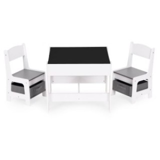 ECOTOYS Σετ παιδικών επίπλων τραπεζάκι + 2 καρέκλες πίνακας κιμωλία...