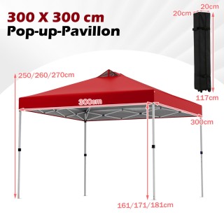 Costway Αναδιπλούμενο κιόσκι κήπου Pop-Up 3 x 3 μ. με 4 σακιά άμμου...