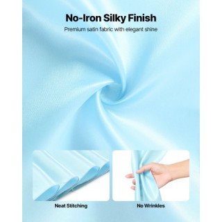 VEVOR Σατέν Κορδέλες Καρεκλών 100 τεμάχια σε Ανοιχτό Μπλε, Διάσταση...