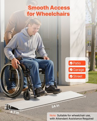 VEVOR Αλουμινένια Ράμπα 26mm για Καροτσάκια, Σκούτερ & Ποδήλατα - Φ...