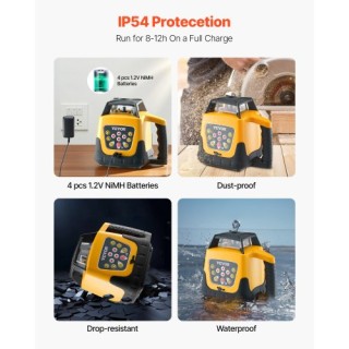 VEVOR Σετ Περιστρεφόμενου Λέιζερ με Τρίποδο & Ράβδο, Κόκκινη Ακτίνα...