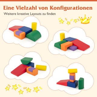 Costway 6 Τεμάχια Αφρώδεις Πολύχρωμοι Γίγαντες Κύβοι Αναρρίχησης κα...