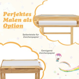 Costway Παιδικό τραπέζι 2 σε 1 από ξύλο πεύκου με αναστρέψιμη επιφ... Costway Παιδικό τραπέζι 2 σε 1 από ξύλο πεύκου με αναστρέψιμη επιφ...