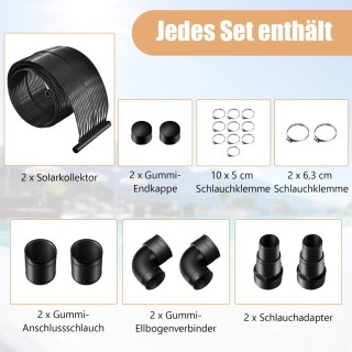 Costway  Ηλιακός Θερμαντήρας Πισίνας 2 Τεμαχίων για Όλο το Χρόνο - ...