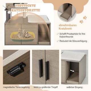 Costway Πολυλειτουργικός Ονυχοδρόμιο Γάτας 95 x 55,5 x 132 cm με Εν... Costway Πολυλειτουργικός Ονυχοδρόμιο Γάτας 95 x 55,5 x 132 cm με Εν...