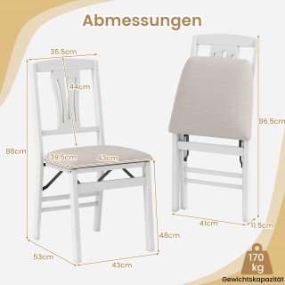 Costway Σετ 2 Πτυσσόμενες Καρέκλες με Μαξιλαρωμένα Καθίσματα & Πλαί... Costway Σετ 2 Πτυσσόμενες Καρέκλες με Μαξιλαρωμένα Καθίσματα & Πλαί...