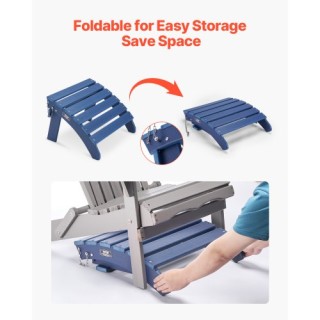 VEVOR Σετ 2 Υποπόδια Adirondack HDPE Μπλε KZDADLDKTTQP1RT1QV0
