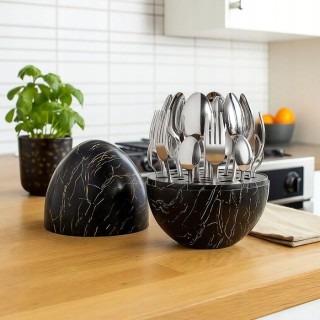 Rosa Bella Σετ μαχαιροπήρουνων 24 τεμαχίων από ανοξείδωτο ατσάλι σε...