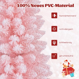 Costway Χιονισμένο Τεχνητό Χριστουγεννιάτικο Δέντρο με 328 Πυκνά Κλ...