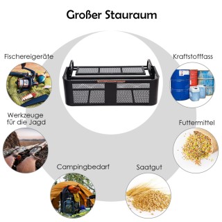 Costway  Πολυλειτουργικό Καλάθι ATV με Μεταλλικό Πλέγμα και Ανθεκτι...