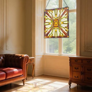 VEVOR Διακοσμητικό Κρεμαστό Παράθυρο Τίφανι 20x21 με Αλυσίδα ZXFXCS... VEVOR Διακοσμητικό Κρεμαστό Παράθυρο Τίφανι 20x21 με Αλυσίδα ZXFXCS...