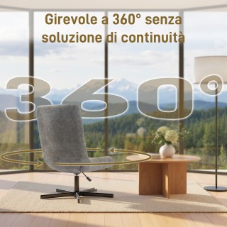 HOMCOM Πολυθρόνα Ανακλινόμενη 4 Επιπέδων Εφέ Βελούδου με Ανεξάρτητο...