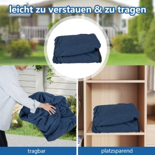 Costway Διπλός Φουσκωτός Φορητός Καναπές με Αποσπώμενο Κάλυμμα και ...