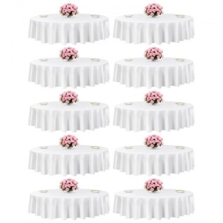 VEVOR Σετ 10 Λευκά Στρογγυλά Τραπεζομάντηλα 90 ιντσών DLZB90YCBS10H... VEVOR Σετ 10 Λευκά Στρογγυλά Τραπεζομάντηλα 90 ιντσών DLZB90YCBS10H...
